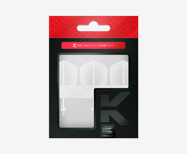 Target K-Flex All-in-One No.6 White One Piece Flight and Stem Size Short –  Total Darts