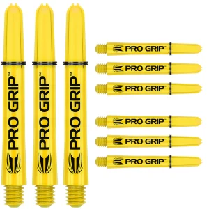 Target Pro Grip Short 34.5mm Darts Stems Yellow (3 Sets)