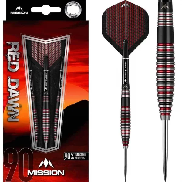 Mission Red Dawn M3 90% Tungsten 21g Darts Set