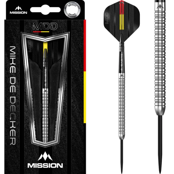 Mission Mike De Decker Silver 95% Tungsten 22g Darts Set