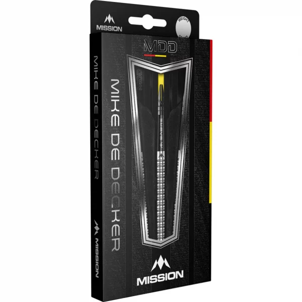 Mission Mike De Decker Silver 95% Tungsten 22g Darts Set - Image 3