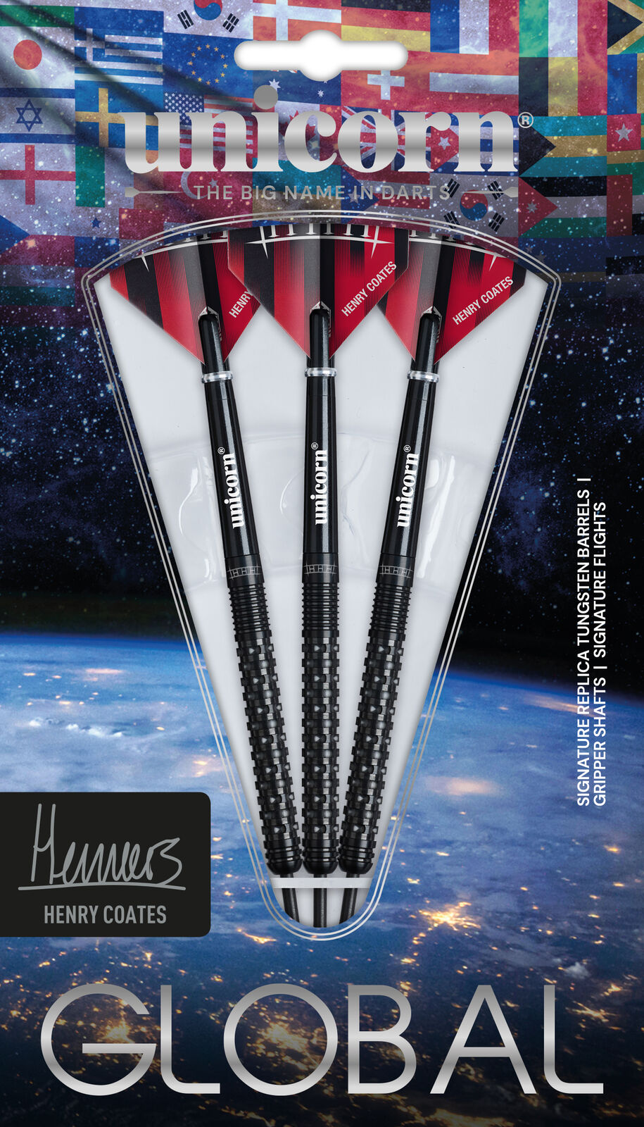 Unicorn Global Henry Coates Phase 2 90% Tungsten 22g Darts Set - Image 2