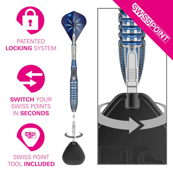 Target Phil Taylor Power Gx2 95% Tungsten SP 24g Darts Set - Image 6
