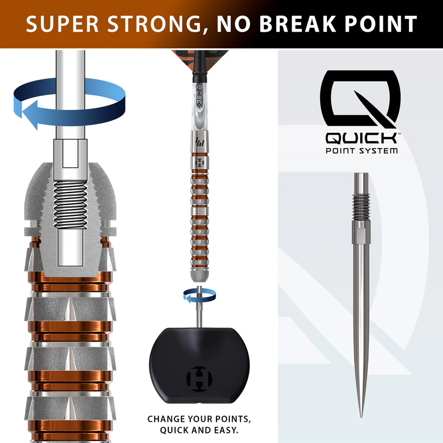 Harrows Luke Woodhouse Series 3 90% Tungsten QP Steel Tip Darts 23g - Image 3