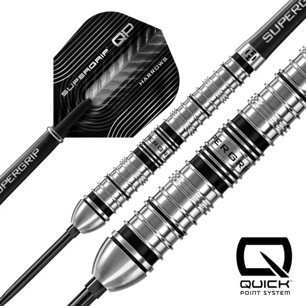 Harrows Supergrip Tapered 90% Tungsten QP Steel Tip Darts 22g - Image 2