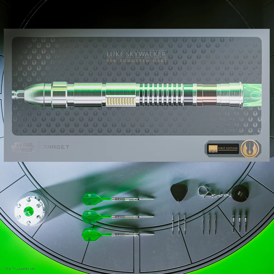 STAR WARS™ | TARGET Luke Skywalker “Jedi Knight” Lightsaber First Edition 95% Tungsten 24g Steel Tip Darts