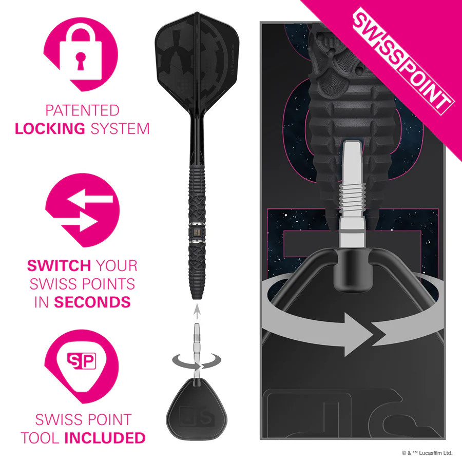 STAR WARS™ | TARGET Darth Vader 95% Tungsten Steel Tip Darts 22g - Image 3