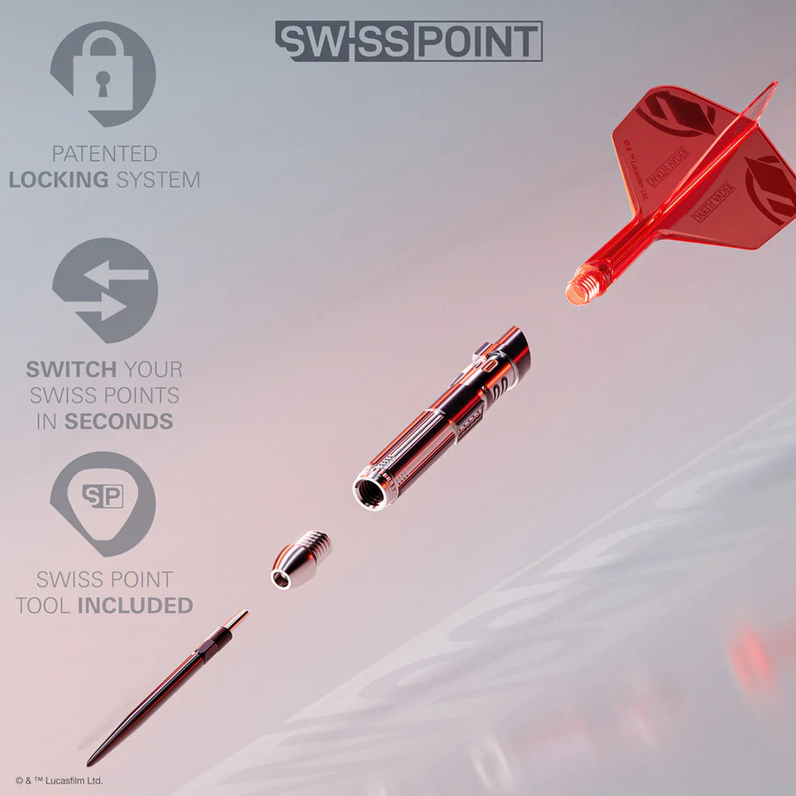 STAR WARS™ | TARGET Darth Vader "Sith Lord" Lightsaber First Edition 95% Tungsten 24g Steel Tip Darts - Image 4