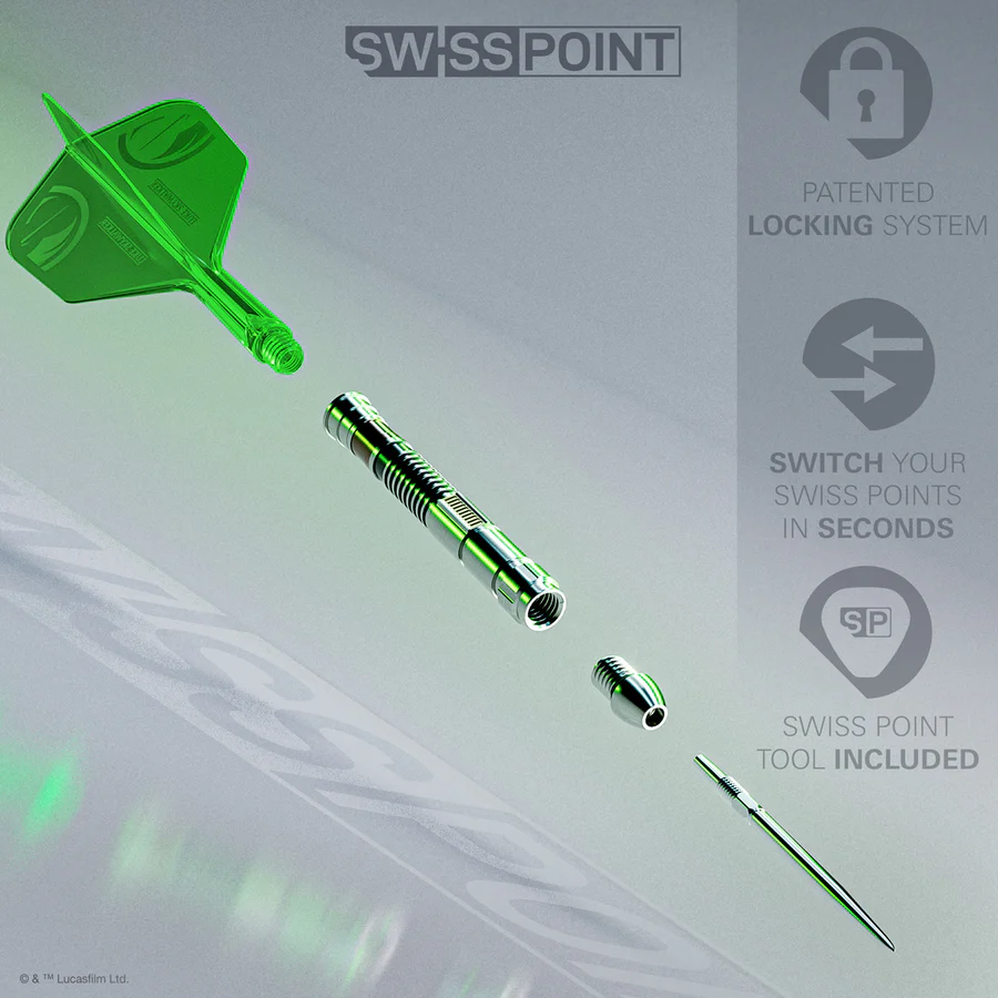 STAR WARS™ | TARGET Luke Skywalker “Jedi Knight” Lightsaber First Edition 95% Tungsten 24g Steel Tip Darts - Image 3