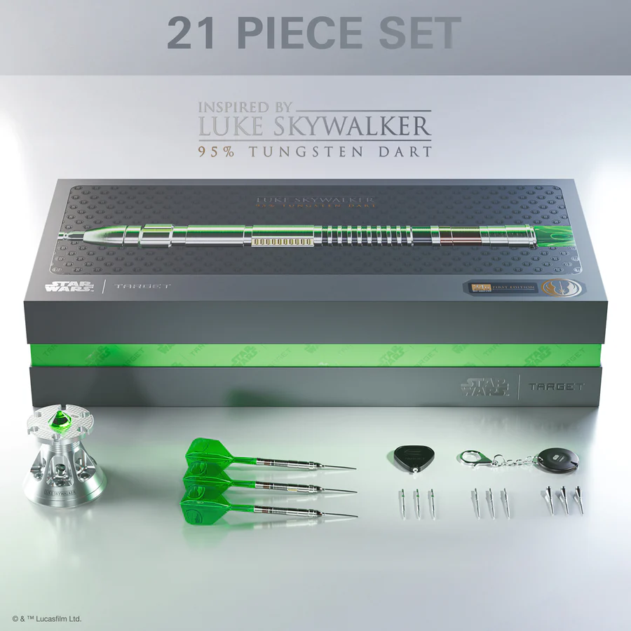STAR WARS™ | TARGET Luke Skywalker “Jedi Knight” Lightsaber First Edition 95% Tungsten 24g Steel Tip Darts - Image 4