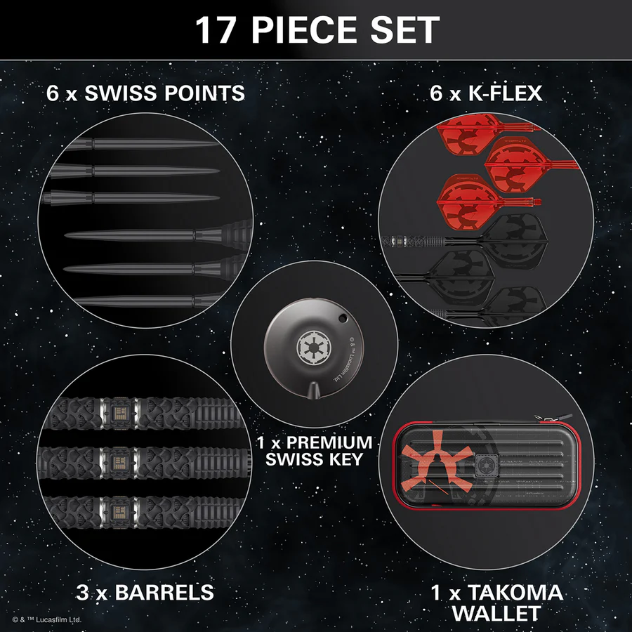 STAR WARS™ | TARGET Darth Vader 95% Tungsten Steel Tip Darts 22g - Image 4