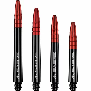 Mission Sabre Shafts Polycarbonate Dart Stems Black Red Top Medium