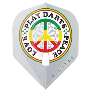 L-Style Deta Hedman V4 PRO Dart Flights Clear White L1 Standard