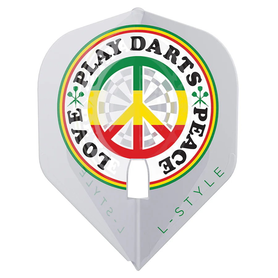 L-Style Deta Hedman V4 PRO Dart Flights Clear White L1 Standard