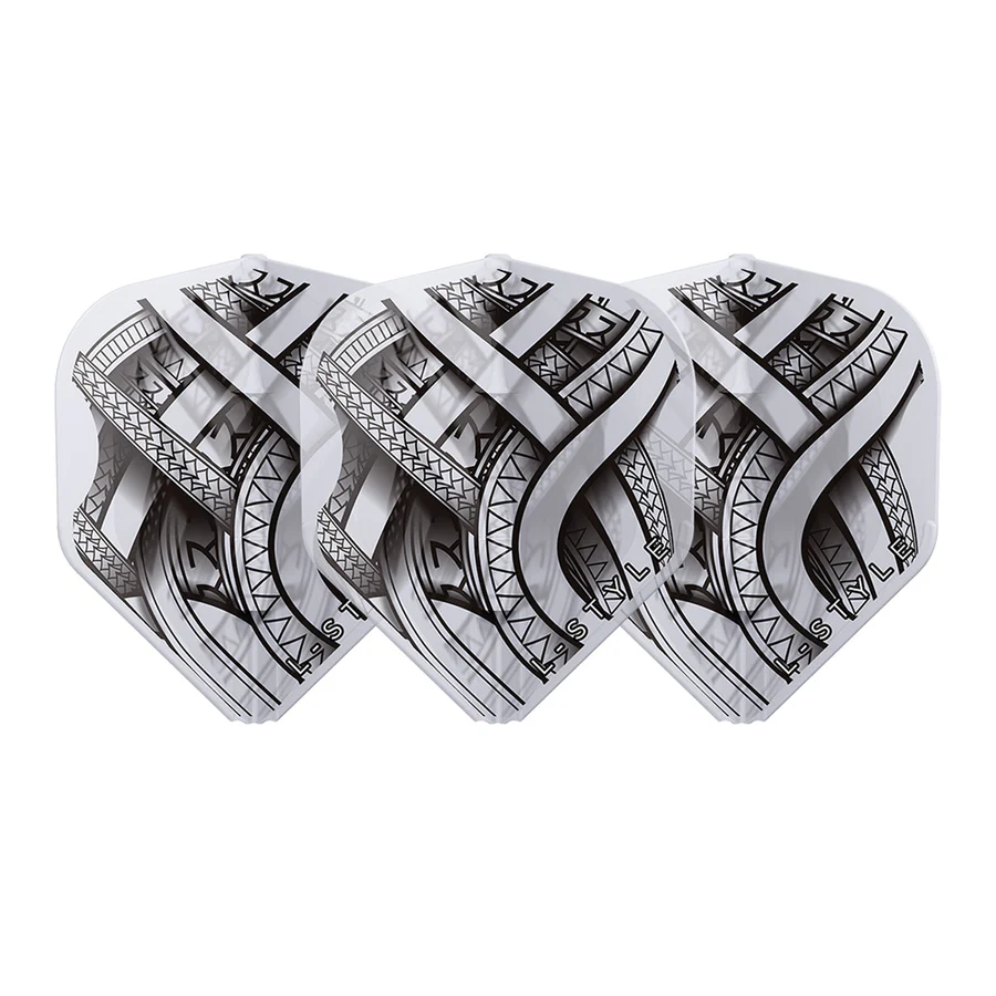 L-Style Mike De Decker Type A EZ Dart Flights Clear White L1 Standard