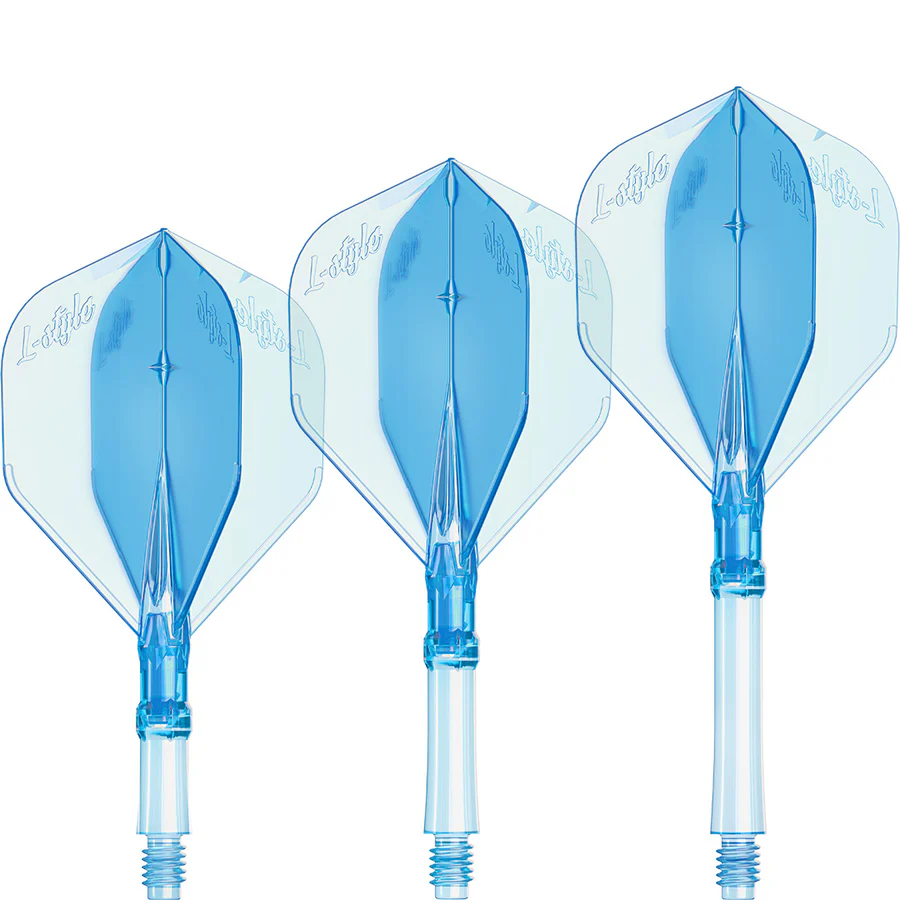 L-Style L-System Integrated Flights & Shafts L1 Standard Clear Blue Intermediate 40mm