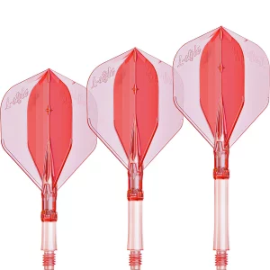 L-Style L-System Integrated Flights & Shafts L1 Standard Clear Red Intermediate 40mm