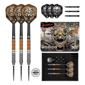 Shot Gnarly Gnasha Turbo Point 95% Tungsten Steel Tip 25g Darts Set