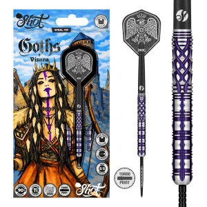 Shot Goths Visara Turbo Point 90% Tungsten Steel Tip 24g Darts Set