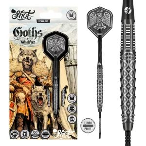 Shot Goths Wulfaz Turbo Point 90% Tungsten Steel Tip 23g Darts Set