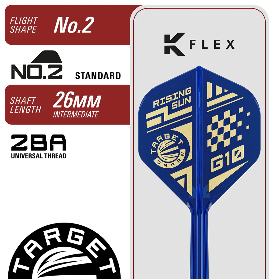 Target Japan Haruki Muramatsu Rising Sun G10.5 Swiss Point 95% Tungsten 24g Steel Tip Darts - Image 4