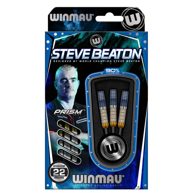 Winmau Steve Beaton Legacy Edition 90% Tungsten Steel Tip 22g Darts Set - Image 5
