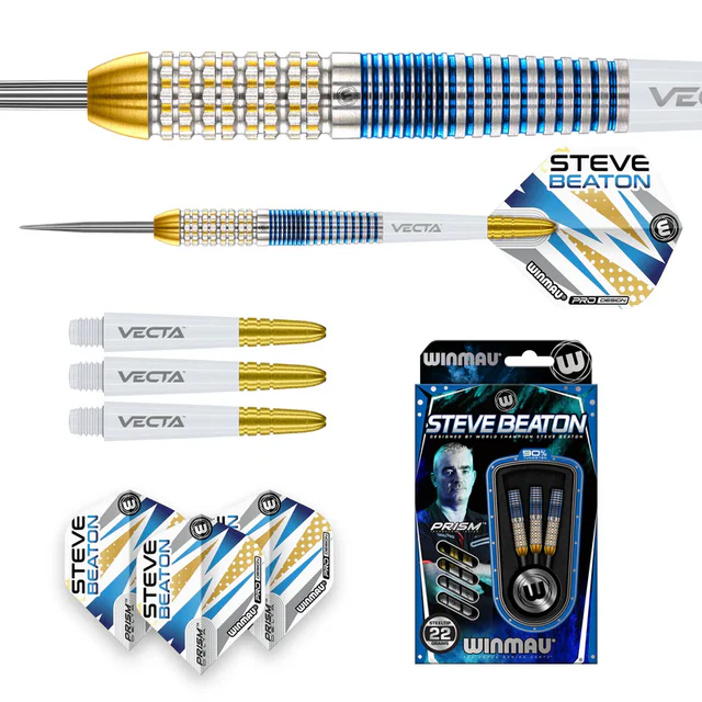 Winmau Steve Beaton Legacy Edition 90% Tungsten Steel Tip 22g Darts Set - Image 4
