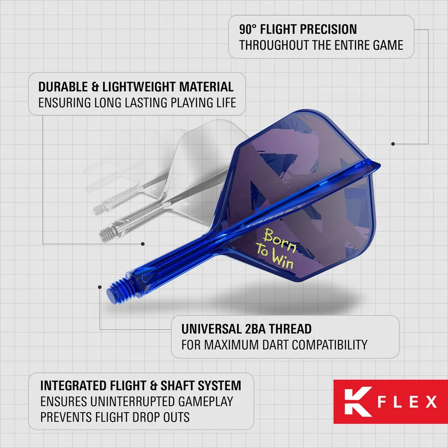 Target Luke Littler World Champion 2026 K-Flex Integrated Flights & Shafts No2 Short - Image 5