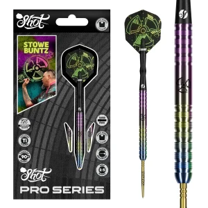 Shot Pro Series Stowe Buntz 3.0 Turbo Point 90% Tungsten Steel Tip 23g Darts Set
