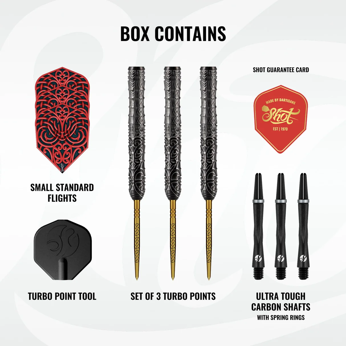 Shot Warrior Kapene Turbo Point 90% Tungsten Steel Tip 24g Darts Set - Image 4