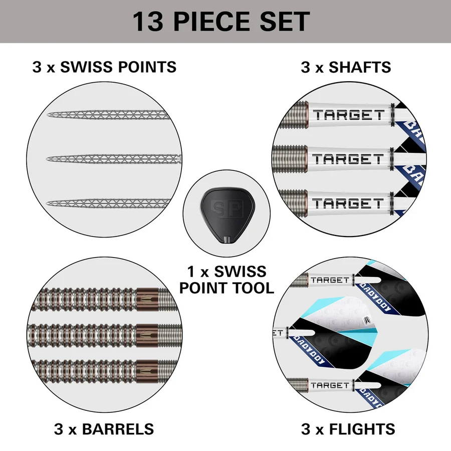 Target Adam Lipscombe G1 Swiss Point 90% Tungsten Steel Tip 25g Darts - Image 6