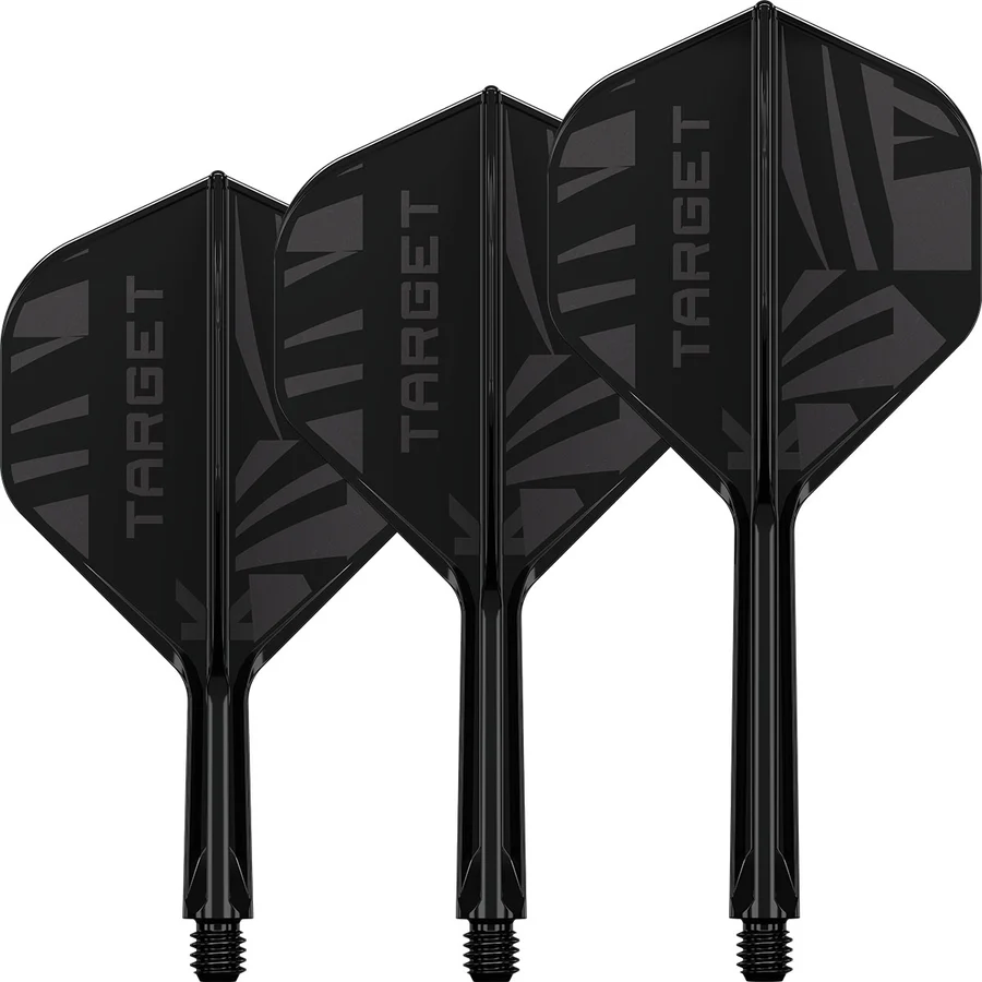 Target Printed Black K-Flex Integrated Flights & Shafts No2 Medium