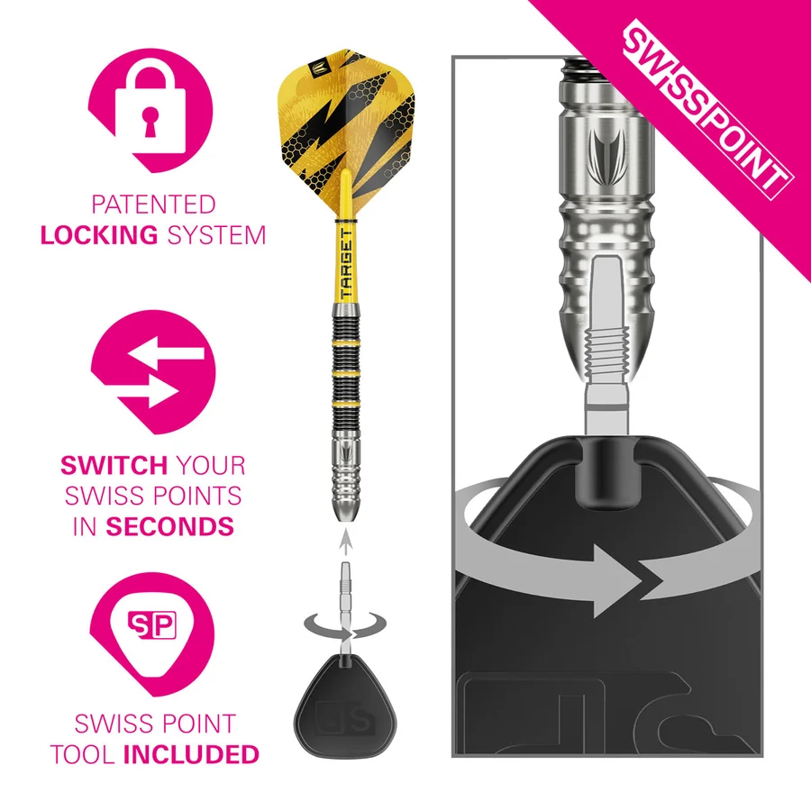 Target Buzz 02 Swiss Point 90% Tungsten Steel Tip 26g Darts - Image 4
