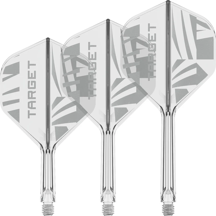 Target Printed Clear K-Flex Integrated Flights & Shafts No2 Short