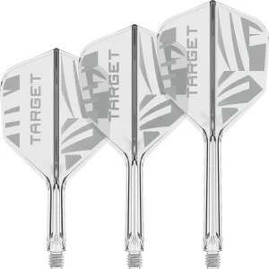 Target Printed Clear K-Flex Integrated Flights & Shafts No6 Short