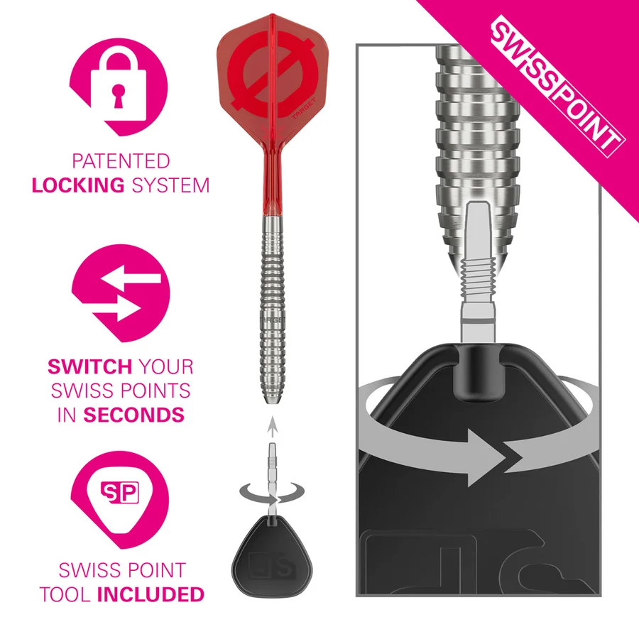 Target Group O 01 Swiss Point 50% Tungsten Steel Tip 24g Darts - Image 4