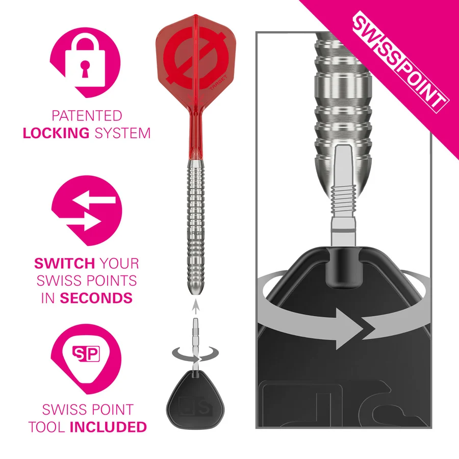 Target Group O 03 Swiss Point 50% Tungsten Steel Tip 26g Darts - Image 4