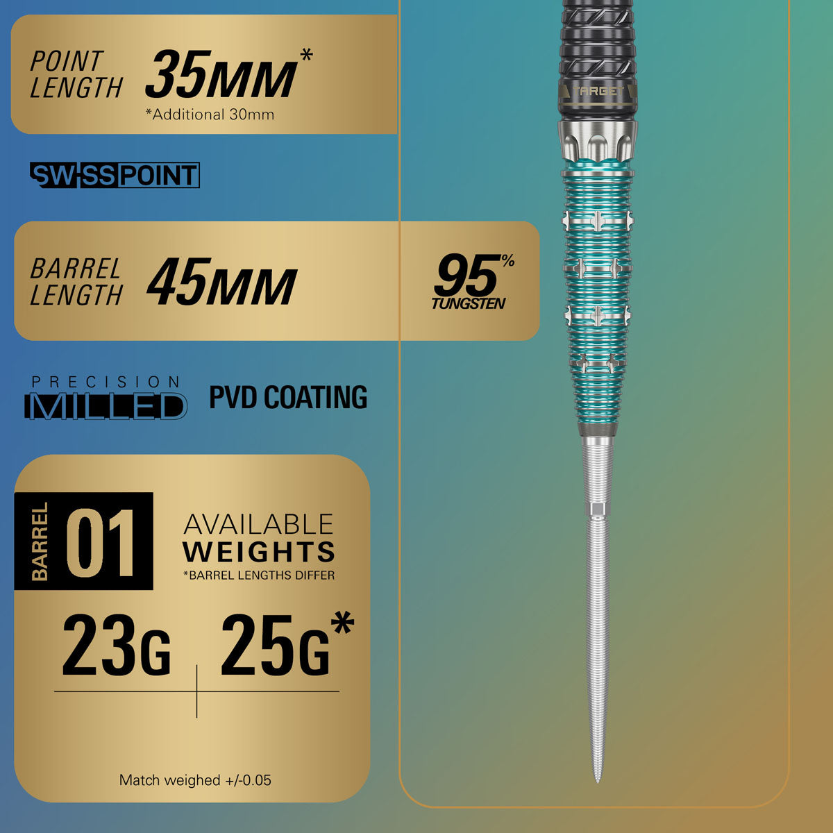 Target Japan The Miracle Rising Sun Limited Edition Champions Set Swiss Point 23g Darts - Image 4