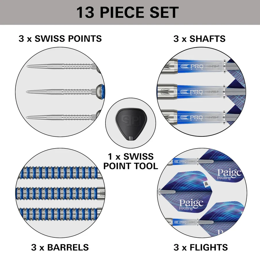 Target Paige Pauling G1 Swiss Point 90% Tungsten Steel Tip 22g Darts - Image 6