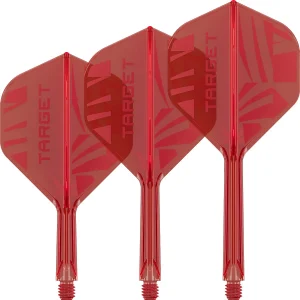 Target Printed Red K-Flex Integrated Flights & Shafts No2 Short