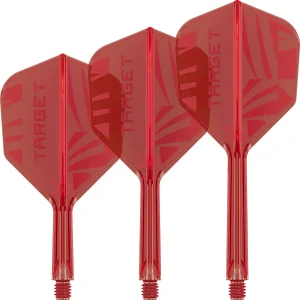 Target Printed Red K-Flex Integrated Flights & Shafts No6 Medium