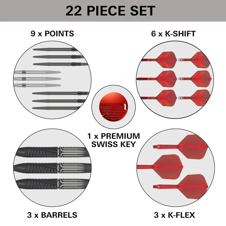 Target Shift Swiss Point 90% Tungsten Steel Tip 23g Darts - Image 6