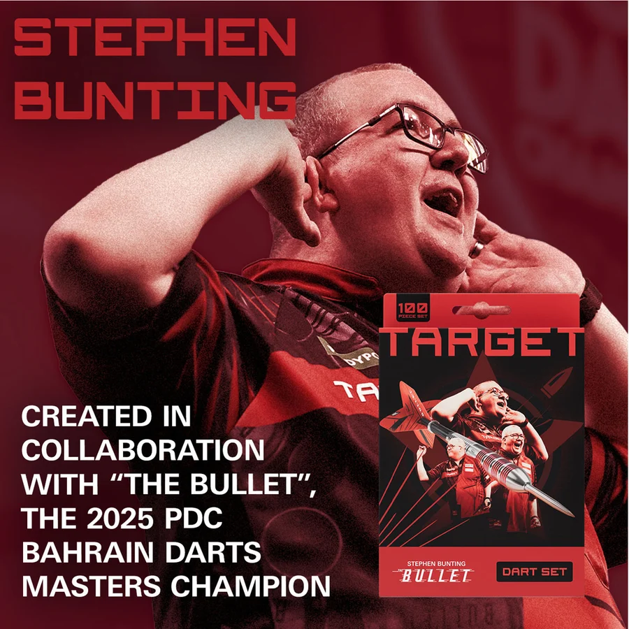 Target Stephen Bunting 100 Piece Brass 22g Darts Set - Image 3