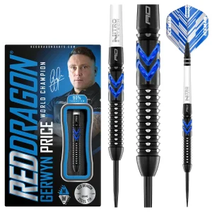 Red Dragon Gerwyn Price Blue Ice SE 90% Tungsten Steel Tip 22g Darts Set