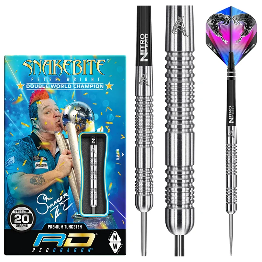 Red Dragon Peter Wright Euro 11 90% Tungsten Steel Tip 20g Darts Set