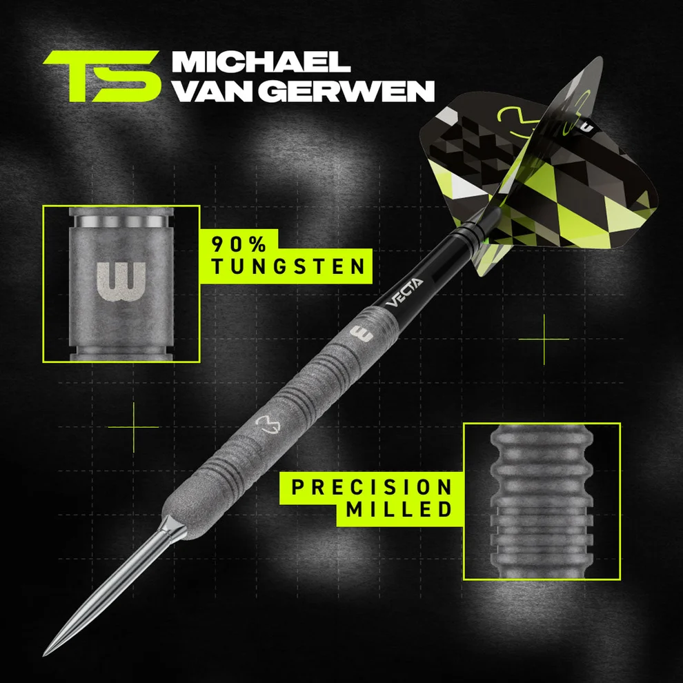 Winmau Michael van Gerwen MvG TS Switch Point 90% Tungsten Steel Tip 23g Darts - Image 2
