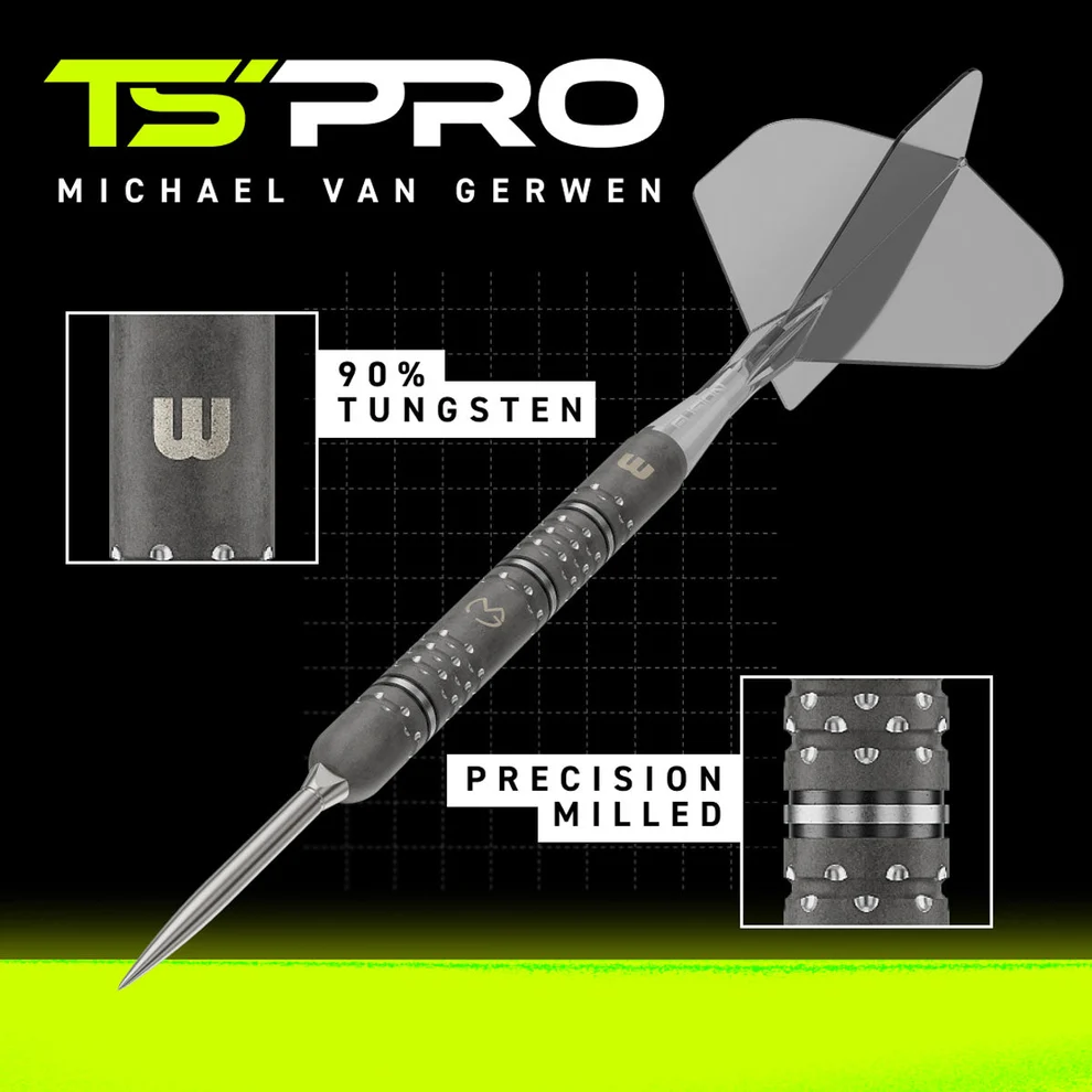 Winmau Michael van Gerwen MvG TS-PRO Switch Point 90% Tungsten Steel Tip 25g Darts - Image 2